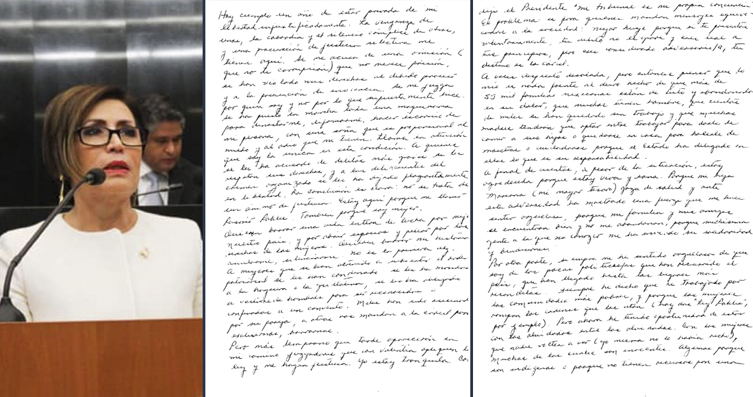 Robles afirma en una carta que está en prisión por «la venganza de unos, la cobardía y el silencio cómplice de otros»