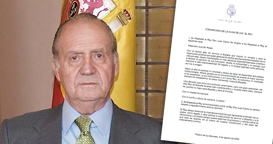 Juan Carlos I  abandona España con investigación a cuestas por blanqueo y defraudación fiscal
