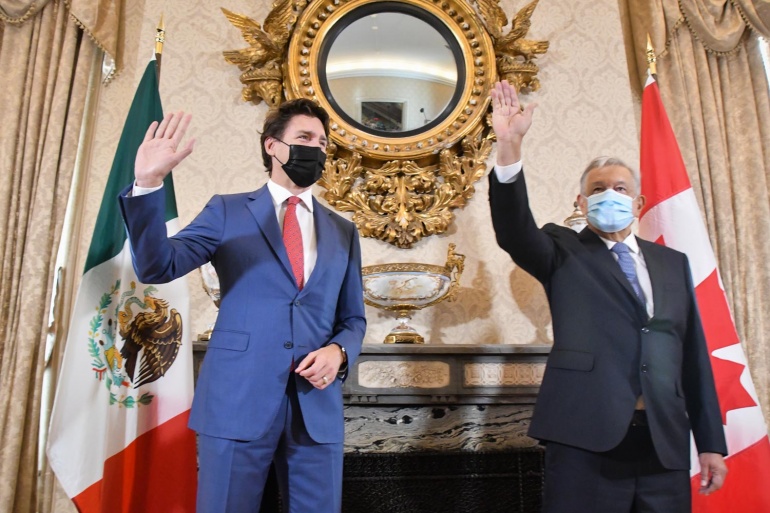 López Obrador se reune con Justin Trudeau en el marco de la Cumbre de Líderes de América del Norte