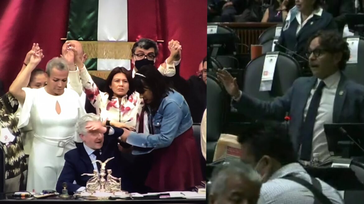 Quadri llama «señor» a la diputada Salma Luévano y la discusión que termina en la toma del Pleno