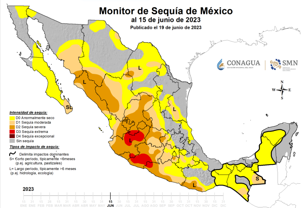 La ola de calor agrava la crisis de sequía que el 65.5% del territorio mexicano