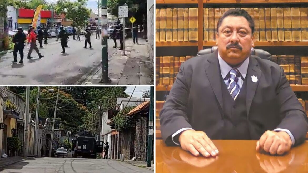 Autoridades llevan a cabo un operativo en el domicilio del fiscal de Morelos, Uriel Carmona