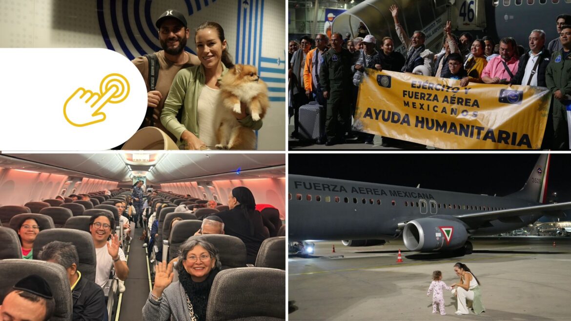 Con todo y perro, y entonando «Cielito Lindo», 135 mexicanos son repatriados desde Tel Aviv, Israel