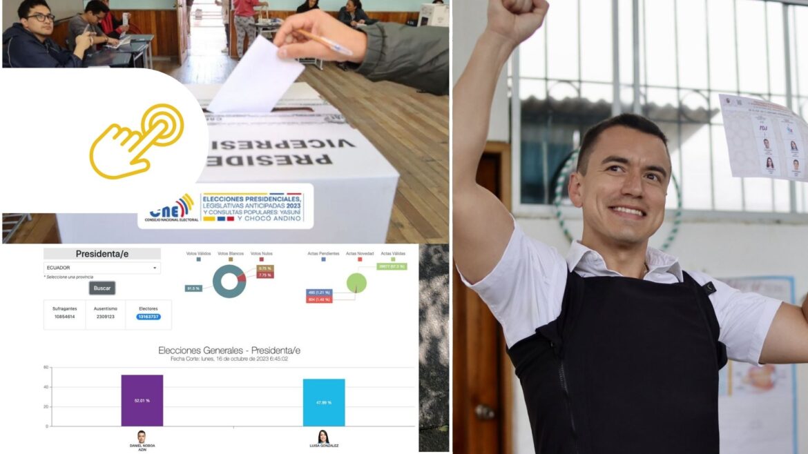 Daniel Noboa, empresario de derecha, gana las elecciones presidenciales de Ecuador