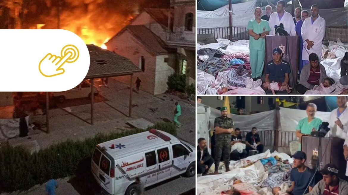 500 palestinos fallecen en un bombardeo en el hospital  al-Ahli; Israel niega tener responsabilidad