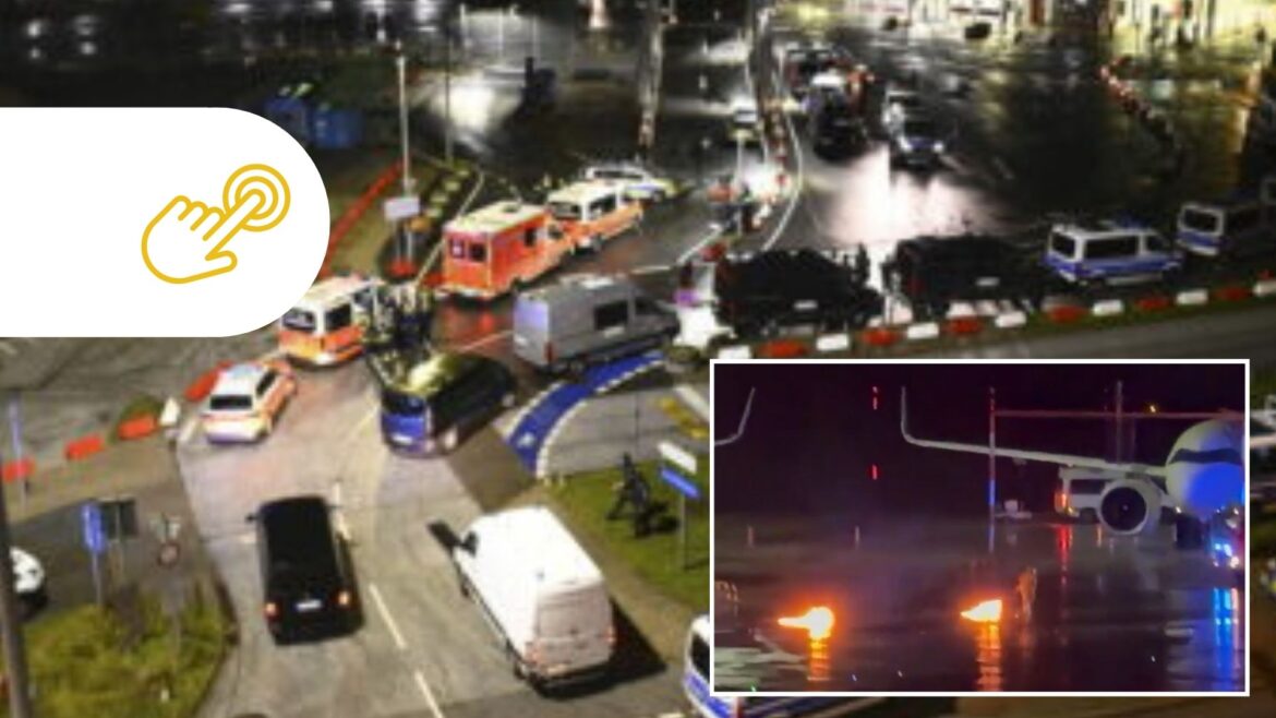 Sujeto irrumpe en la pista del Aeropuerto de Hamburgo y lanza bombas molotov