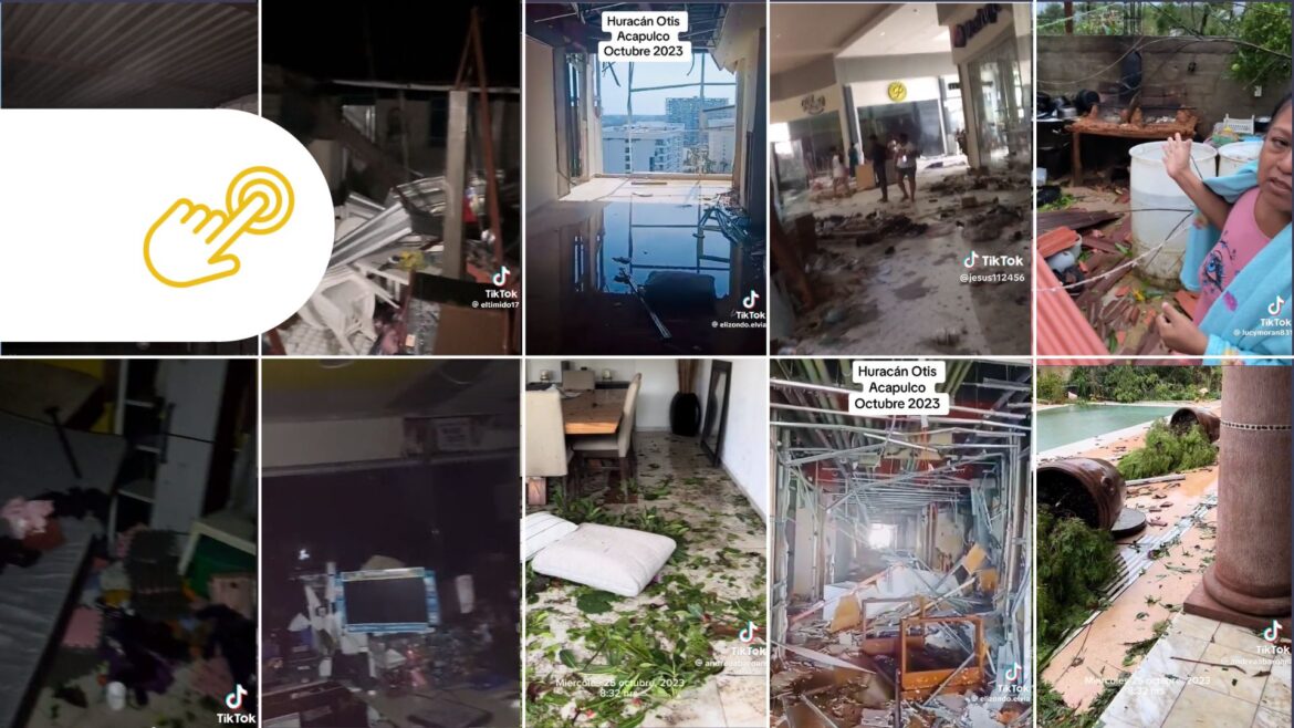 Usuarios de TikTok narran en primera persona el terror y la tristeza que dejó el huracán Otis en Acapulco