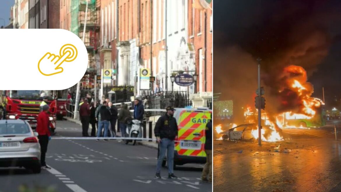 Sujeto apuñala a 3 niños y dos adultos en el centro de Dublín; tras el ataque, extremistas realizan disturbios