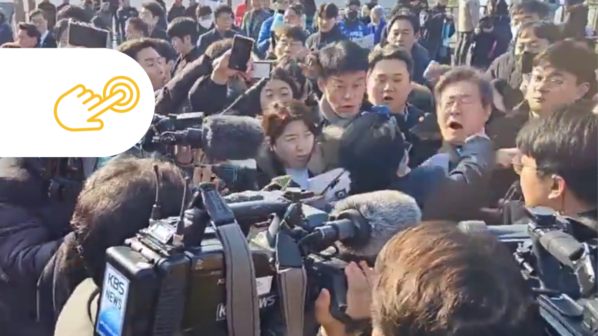 Lee Jae-Myung, dirigente del Partido Demócrata de Corea del Sur es apuñalado en un evento