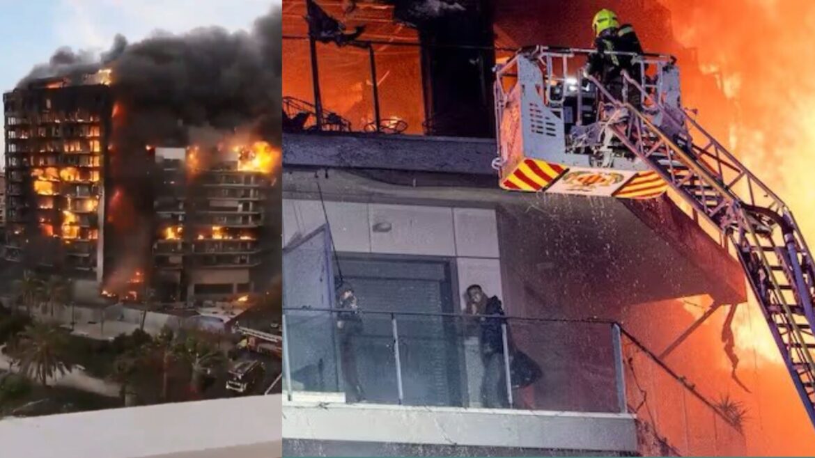 Un incendio de grandes proporciones en Valencia, España, deja un saldo de 4 muertos y 13 heridos