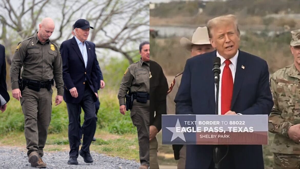 Joe Biden y Donald Trump cruzan sus agendas y visitan la frontera de México y EU el mismo día