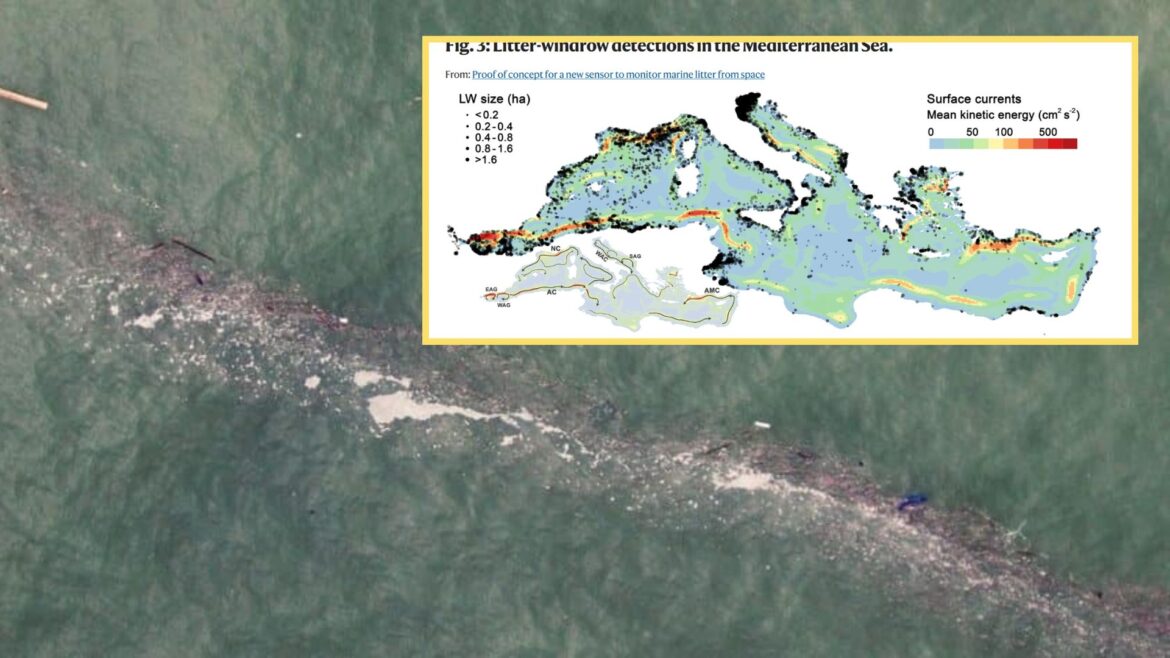 Científicos coordinados por la Universidad de Cádiz crean un mapa satelital de basura en el Mediterráneo
