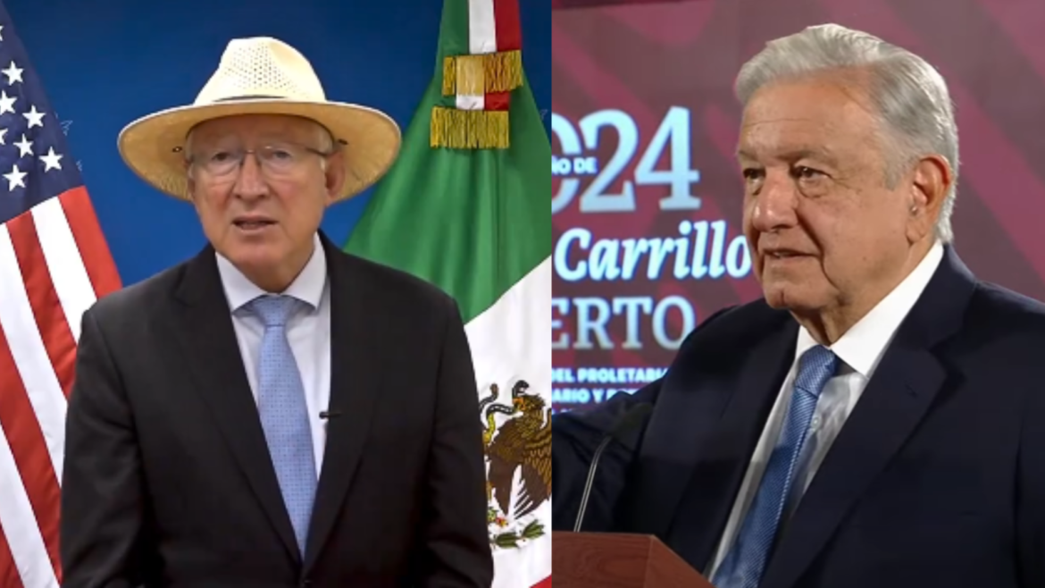 AMLO pausa relaciones con EU y Canadá por comentarios del embajador Ken Salazar sobre la Reforma Judicial