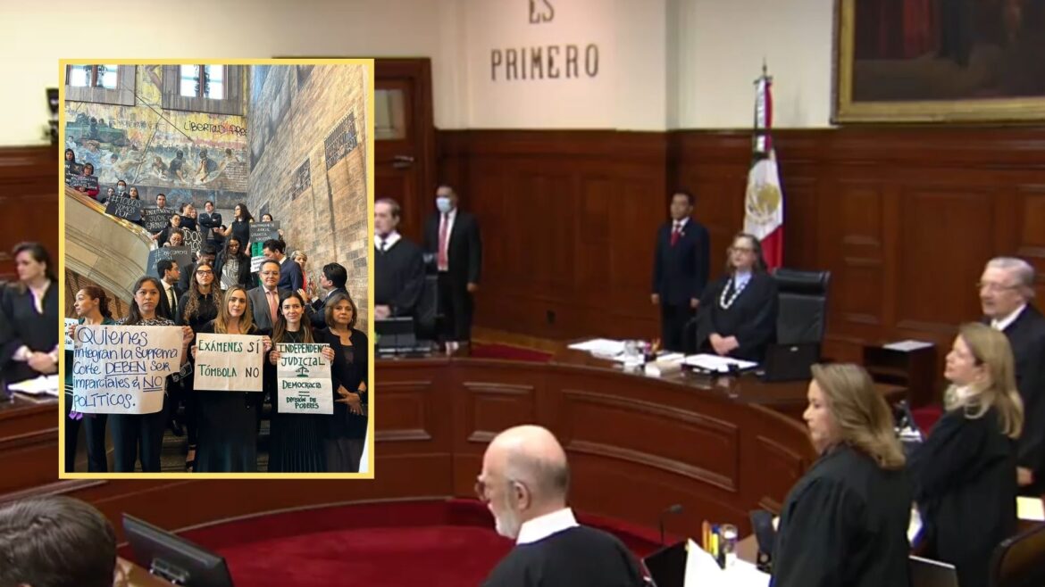 El Pleno de la SCJN suspendió la sesión en medio de una protesta silenciosa contra la Reforma Judicial