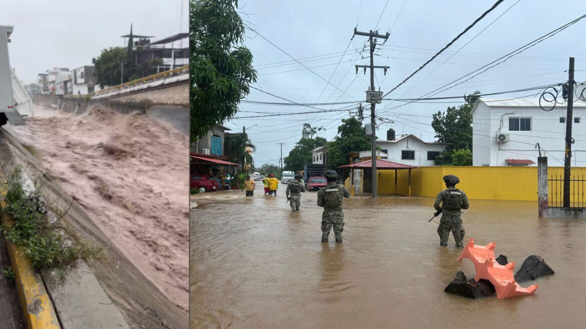 Huracán John causa desbordamiento del Río Huacapa, en Chilpancingo, Guerrero