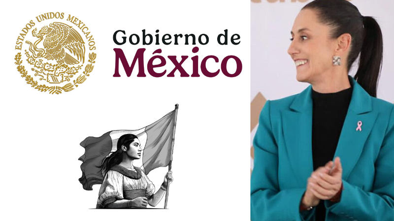 Sheinbaum presenta el nuevo emblema de su gobierno con imagen de una joven indígena