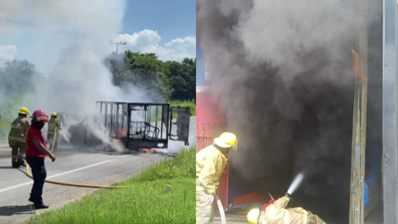 Dos policías de Tabasco resultan heridos durante jornada violenta en Villahermosa; locales comerciales y vehículos son incendiados