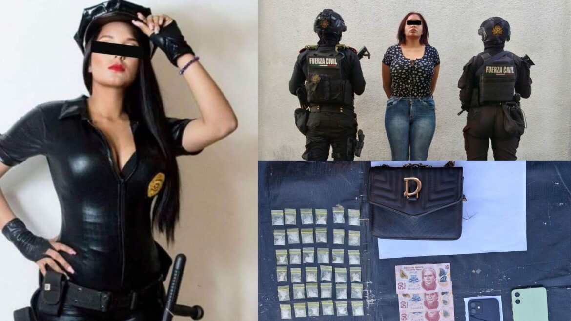 Detienen a Nidia «N», la «Polisexy» de Escobedo, con drogas y dinero en operativo de Fuerza Civil