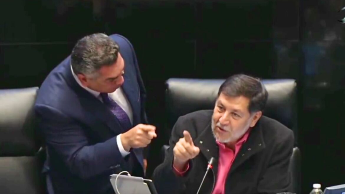 Tensión en el Senado: Gerardo Fernández Noroña y Alejandro Moreno casi se van a los golpes