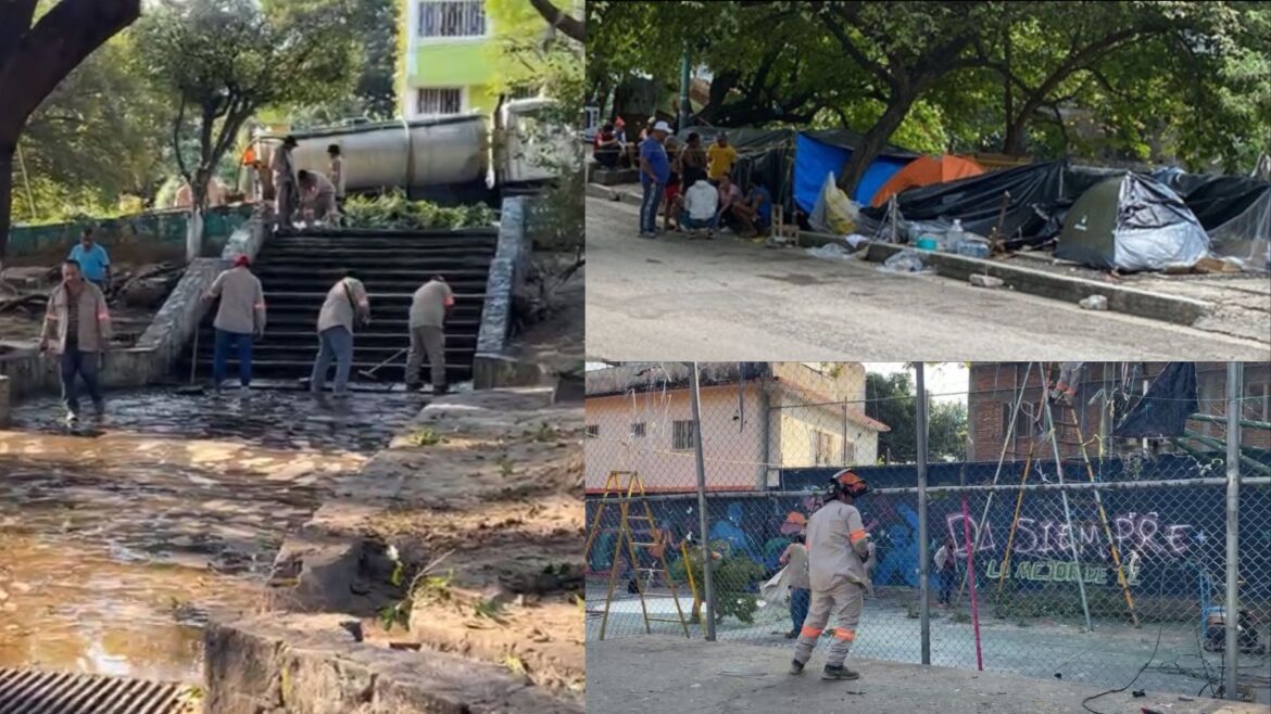 Autoridades desalojan a más de 300 migrantes venezolanos en el parque de Tuxtla Gutiérrez, Chiapas