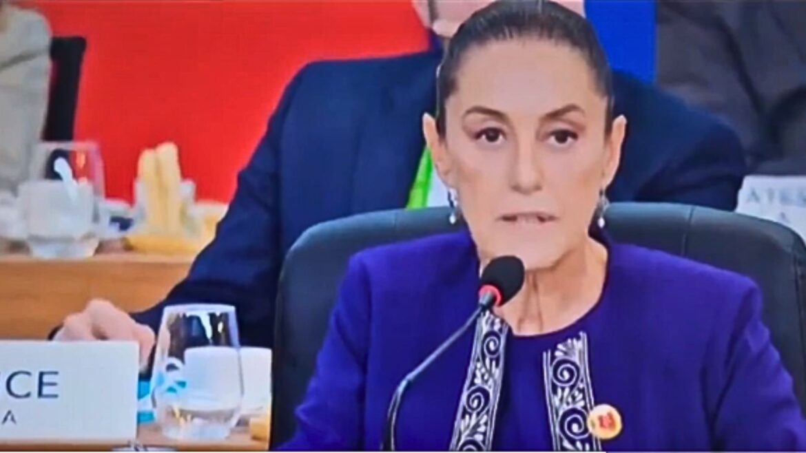 Claudia Sheinbaum propone un fondo global para reforestar y mitigar el cambio climático en la Cumbre del G20