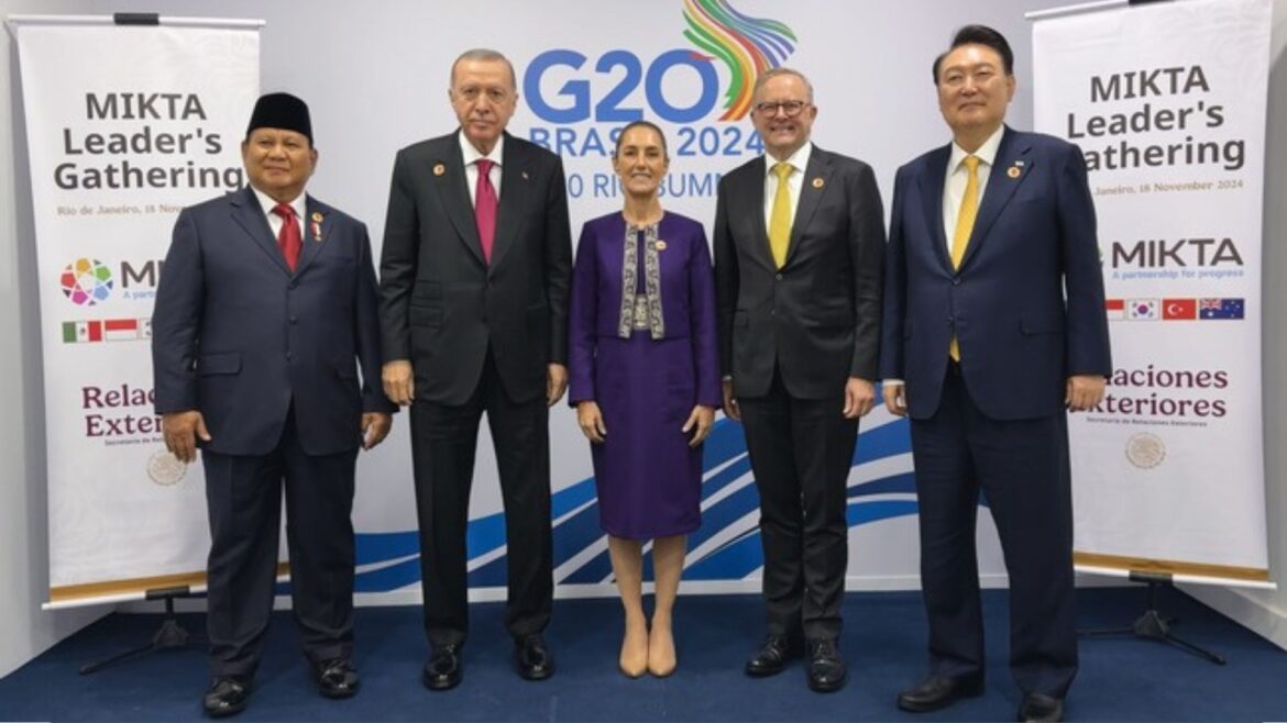 Claudia Sheinbaum se Reúne con Líderes de MIKTA para Reafirmar Compromiso con el Multilateralismo en la Cumbre del G20