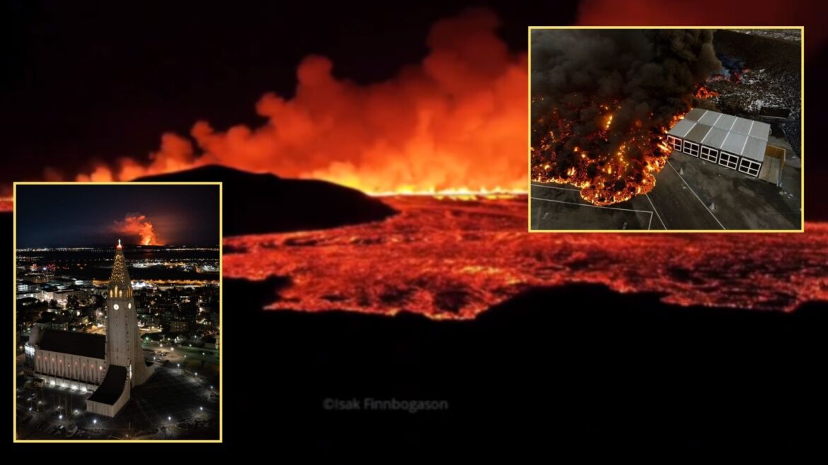 Séptima erupción volcánica del año en Islandia obliga a evacuaciones en Grindavík y la Laguna Azul