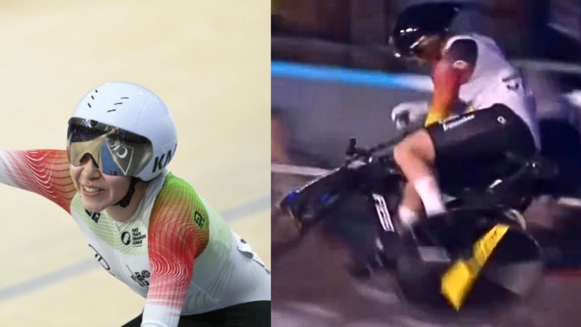 Yareli Acevedo brilla en Londres con su primer triunfo, mientras un grave accidente suspende la UCI Track Champions League