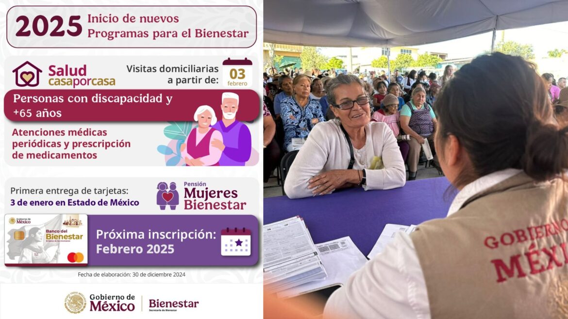 Inicia entrega de tarjetas del Programa Pensión Mujeres Bienestar el 3 de enero en Edomex