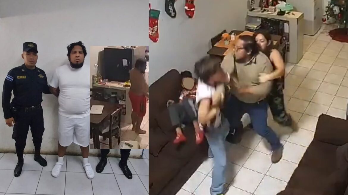 Hombre es detenido tras viralizarse video en el que se observa que golpea brutalmente a su hijo y su pareja