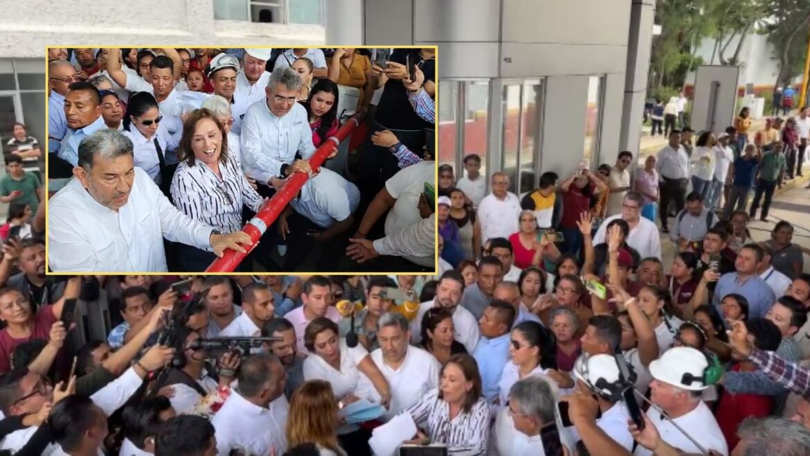 Tras 50 años de peaje, Rocío Nahle clausura la caseta de cobro del puente Coatzacoalcos I y establece tránsito gratuito