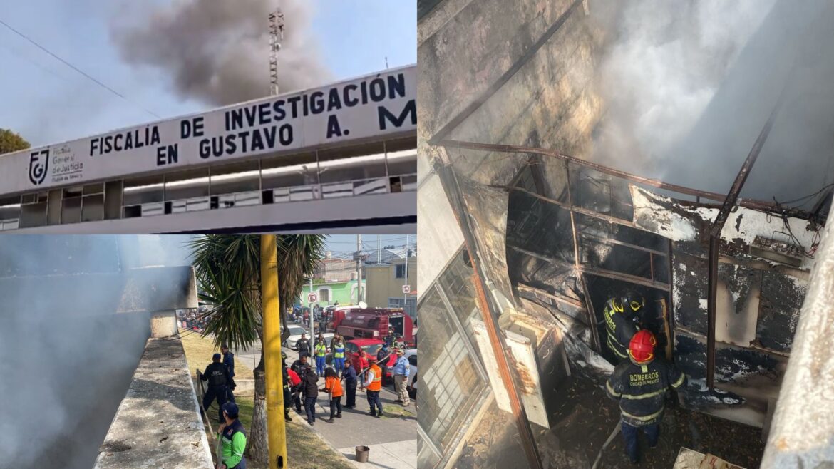 Un incendio consume las oficinas de la Fiscalía de la Ciudad de México en Gustavo A. Madero; 2 intoxicados y 50 evacuados