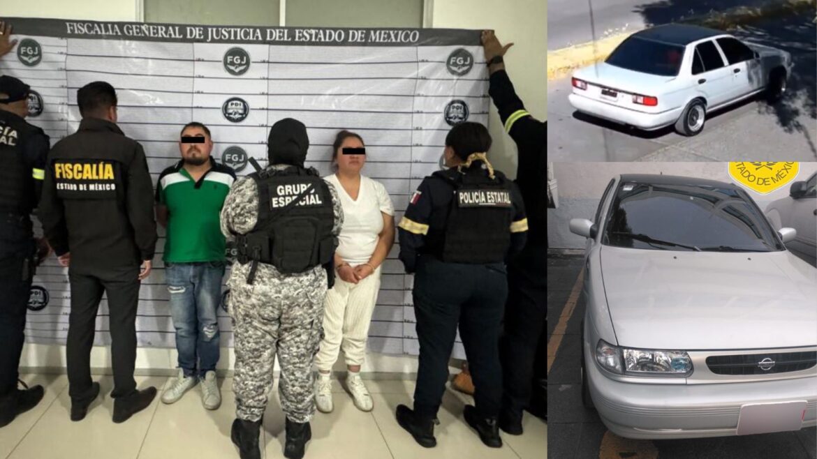 Detienen a 2 presuntos asaltantes que robaron una camioneta en Naucalpan a bordo de un Nissan