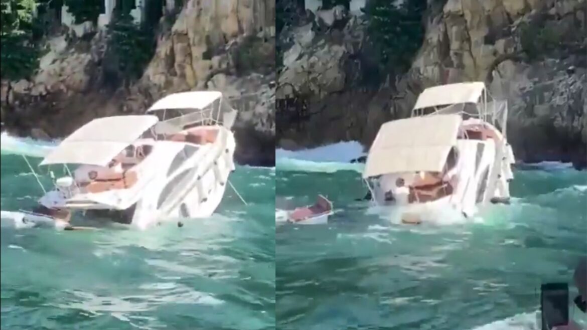 Turistas del Estado de México sobreviven al hundimiento de un yate en La Quebrada, Acapulco