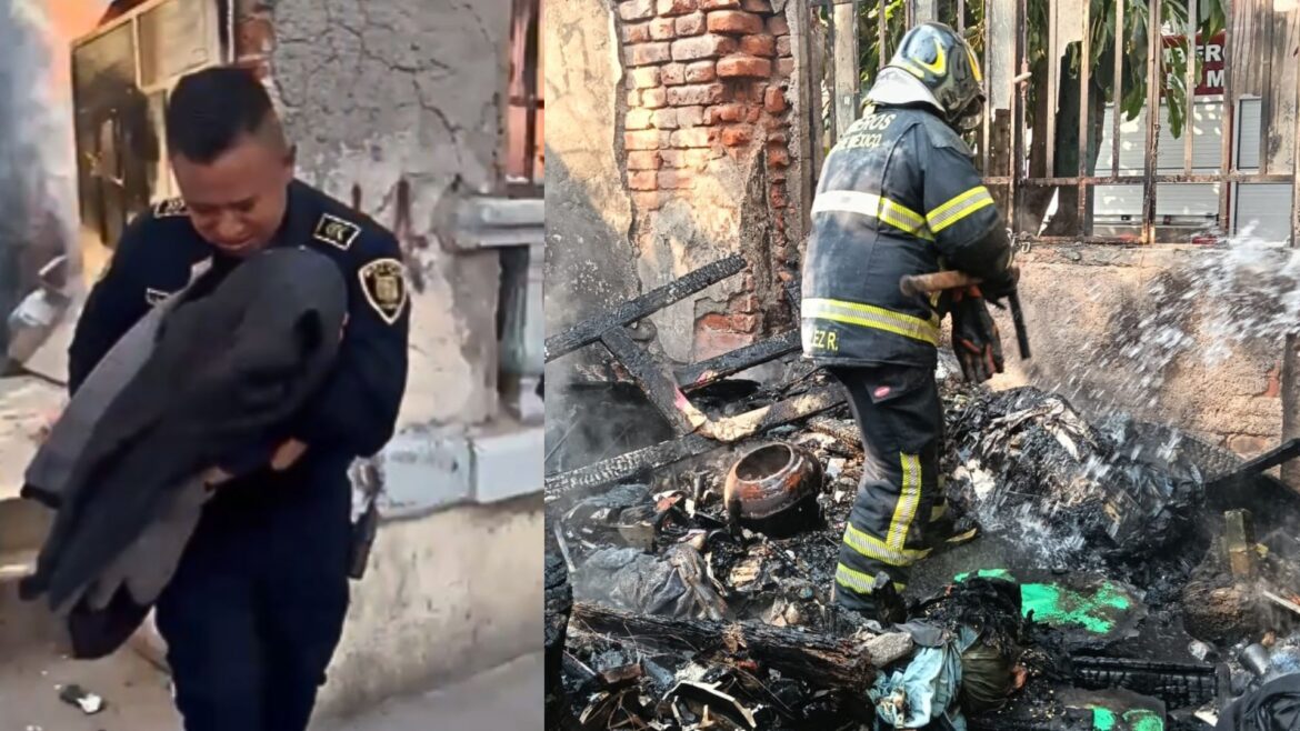 Policías de la SSC salvan a tres menores durante incendio en Peralvillo y recibirán ascenso por su heroica intervención