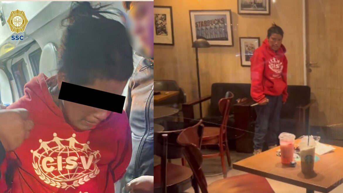 Mujer amenaza con cuchillo a trabajadores de una cafetería Starbucks en la Condesa