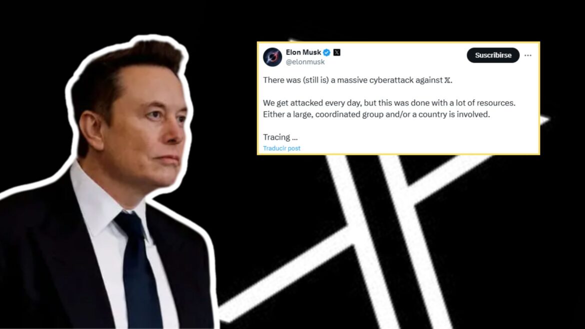 Elon Musk alerta sobre ciberataque masivo contra X: sospecha de un gobierno detrás de la ofensiva