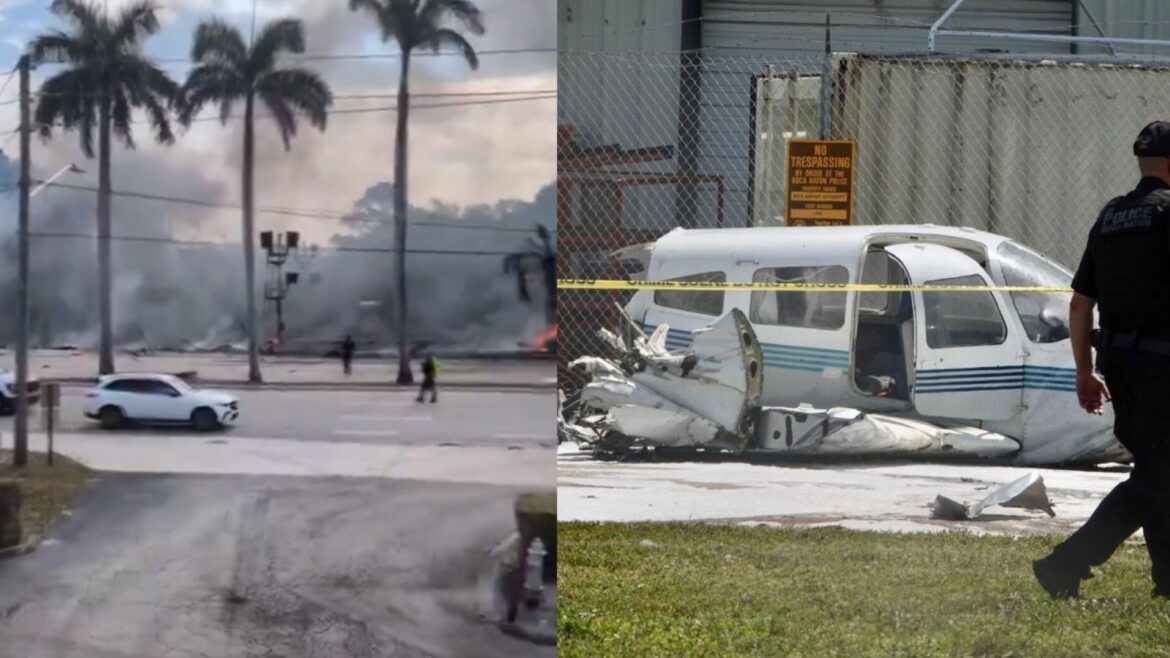 Avioneta se estrella en Boca Ratón: tres muertos y un herido cerca de la I-95