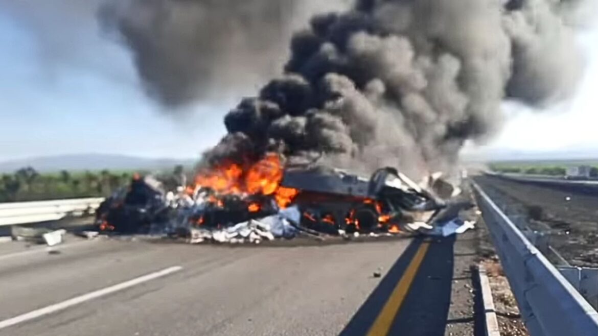 Accidente mortal en la autopista Monterrey-Nuevo Laredo deja un muerto y cierre vial total