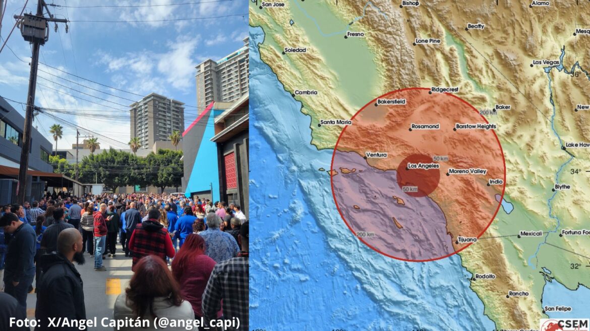 Sismo de magnitud 5.2 sacude el sur de California; el Palacio Municipal de Tijuana es cerrado para evaluar daños