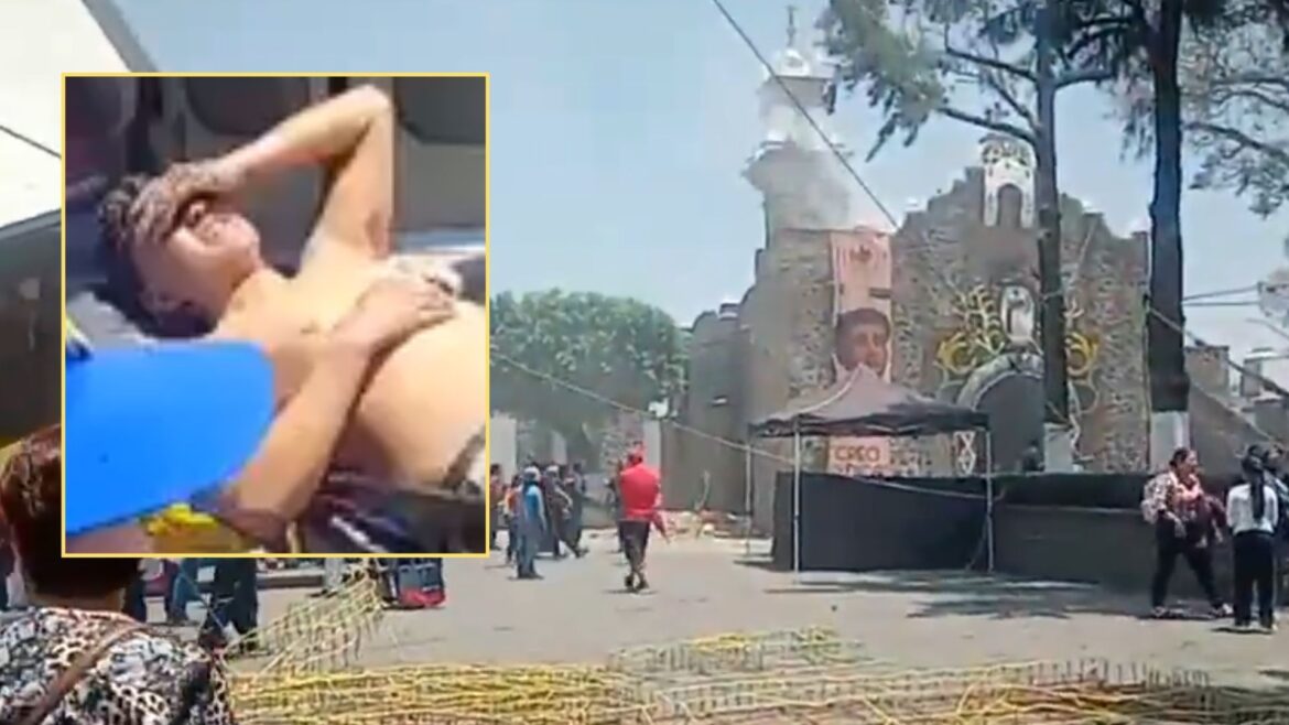 Explosión de pirotecnia en iglesia de Tlalpan deja tres heridos durante fiesta patronal