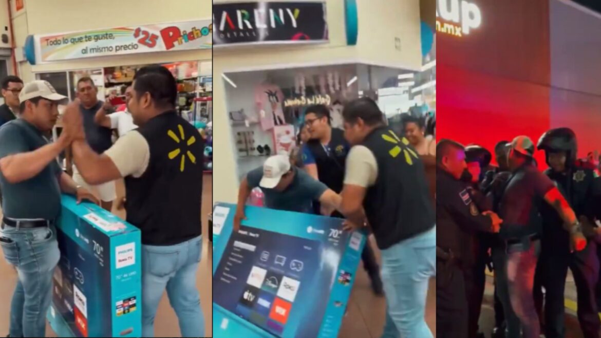 Conflicto en Walmart de Campeche por error en pantallas de 70 pulgadas a 547 pesos deja un detenido