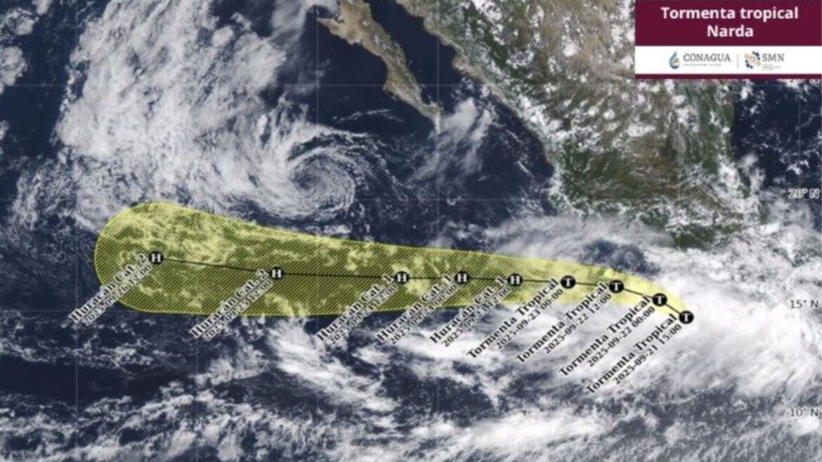 Tormenta tropical Narda provoca lluvias intensas y oleaje elevado en Oaxaca y Guerrero