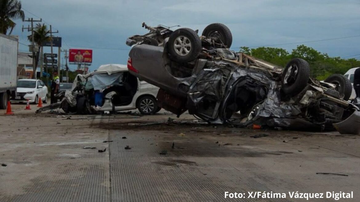 Trágico accidente en Cancún deja siete muertos, entre ellos seis integrantes de una familia cuauhtemense