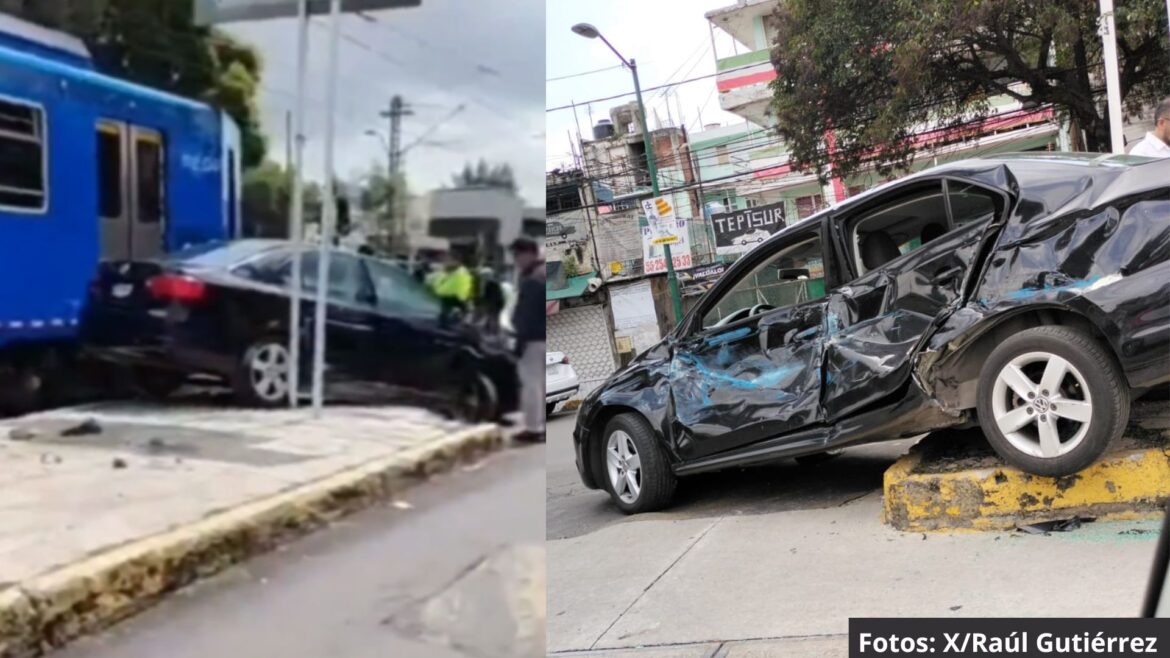 Choque del Tren Ligero en Xochimilco provoca retrasos sin heridos