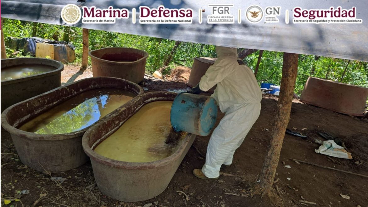 Desmantelan en Durango laboratorios con 21 toneladas de metanfetamina y más de 525 millones de dosis aseguradas