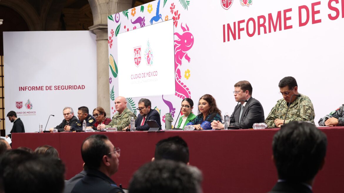 Clara Brugada reporta 60% de reducción en delitos de alto impacto en la Ciudad de México