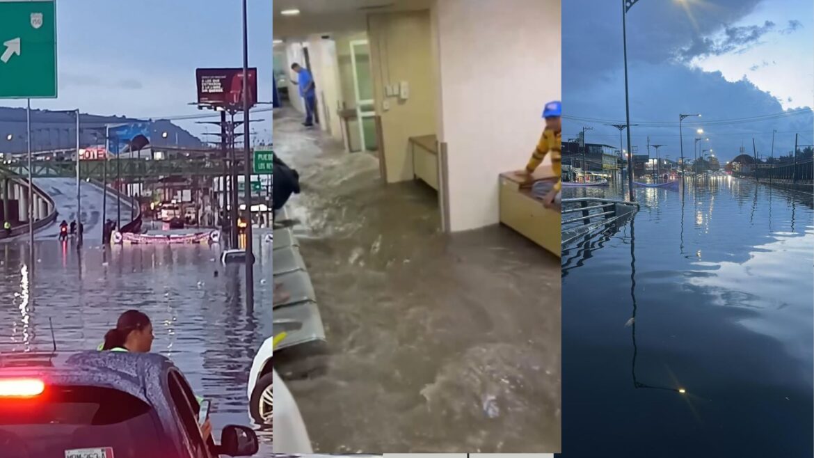 Otra vez, Zaragoza se inunda en Iztapalapa; hospital del IMSS en Los Reyes La Paz bajo el agua