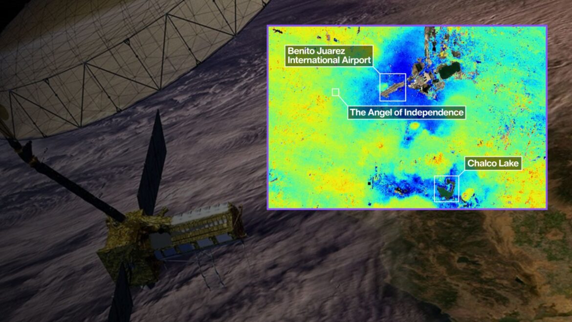 La NASA mapea el hundimiento extremo de la CDMX: algunas zonas bajan más de 2 centímetros al mes