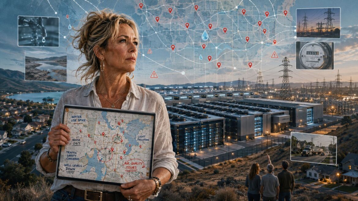 Erin Brockovich convierte la nube en mapa: comunidades de EU documentan el costo territorial de los data centers de IA